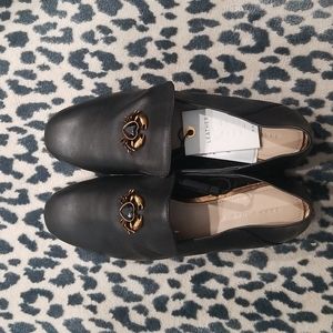 ZARA Black Leather Flats